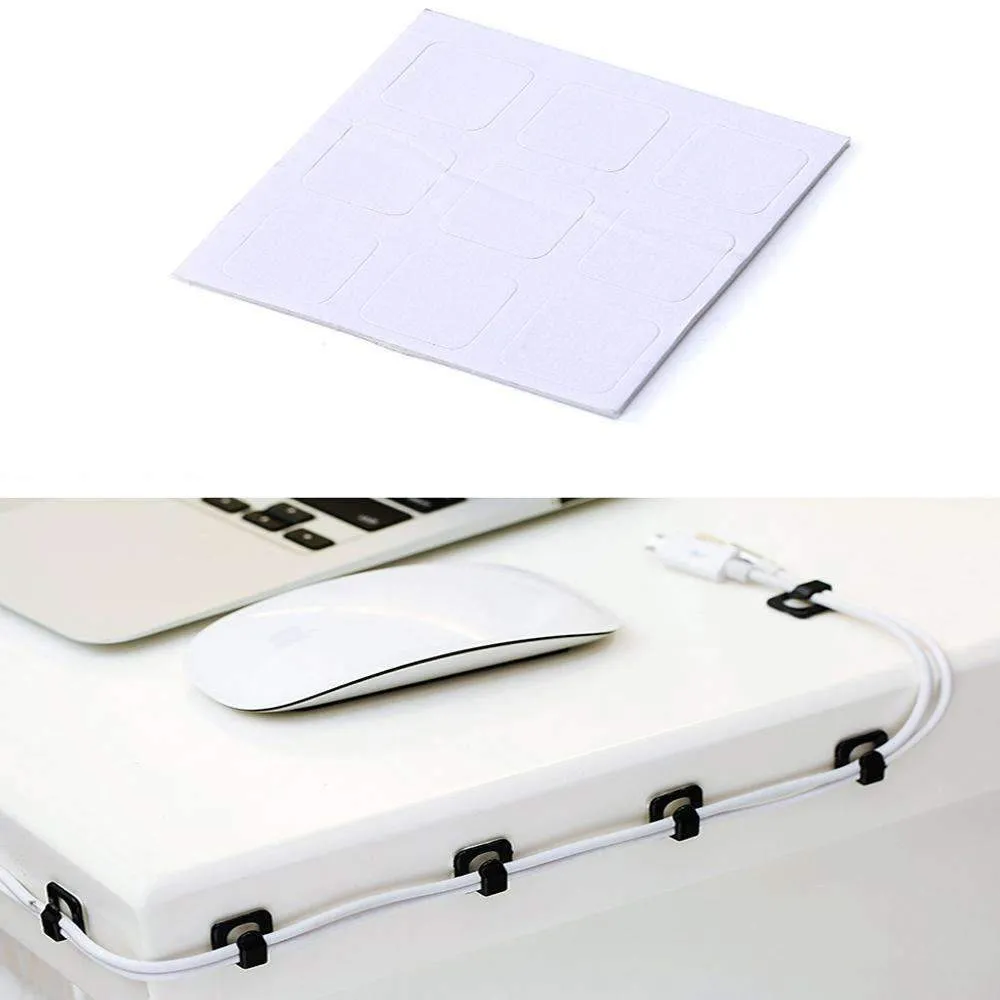 Cable Cord Wire Line Organizer - Plastic Clips Ties Fixer Fastener Holder