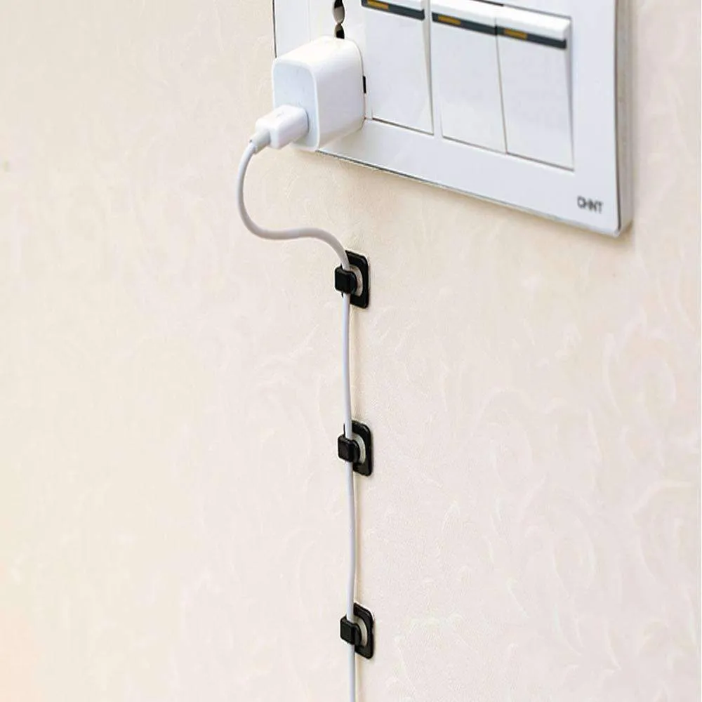 Cable Cord Wire Line Organizer - Plastic Clips Ties Fixer Fastener Holder