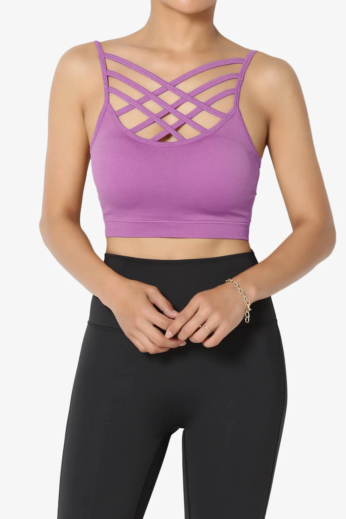 Cally Padded Crisscross Bralette PLUS