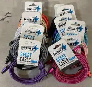 Cell Phone Accessories, Fabric C-to-C Charge Cable, 6Ft.