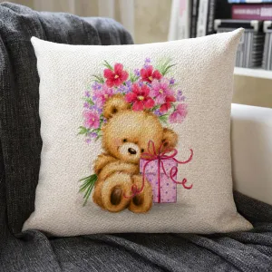 Christmas Themed Linen Pillowcase