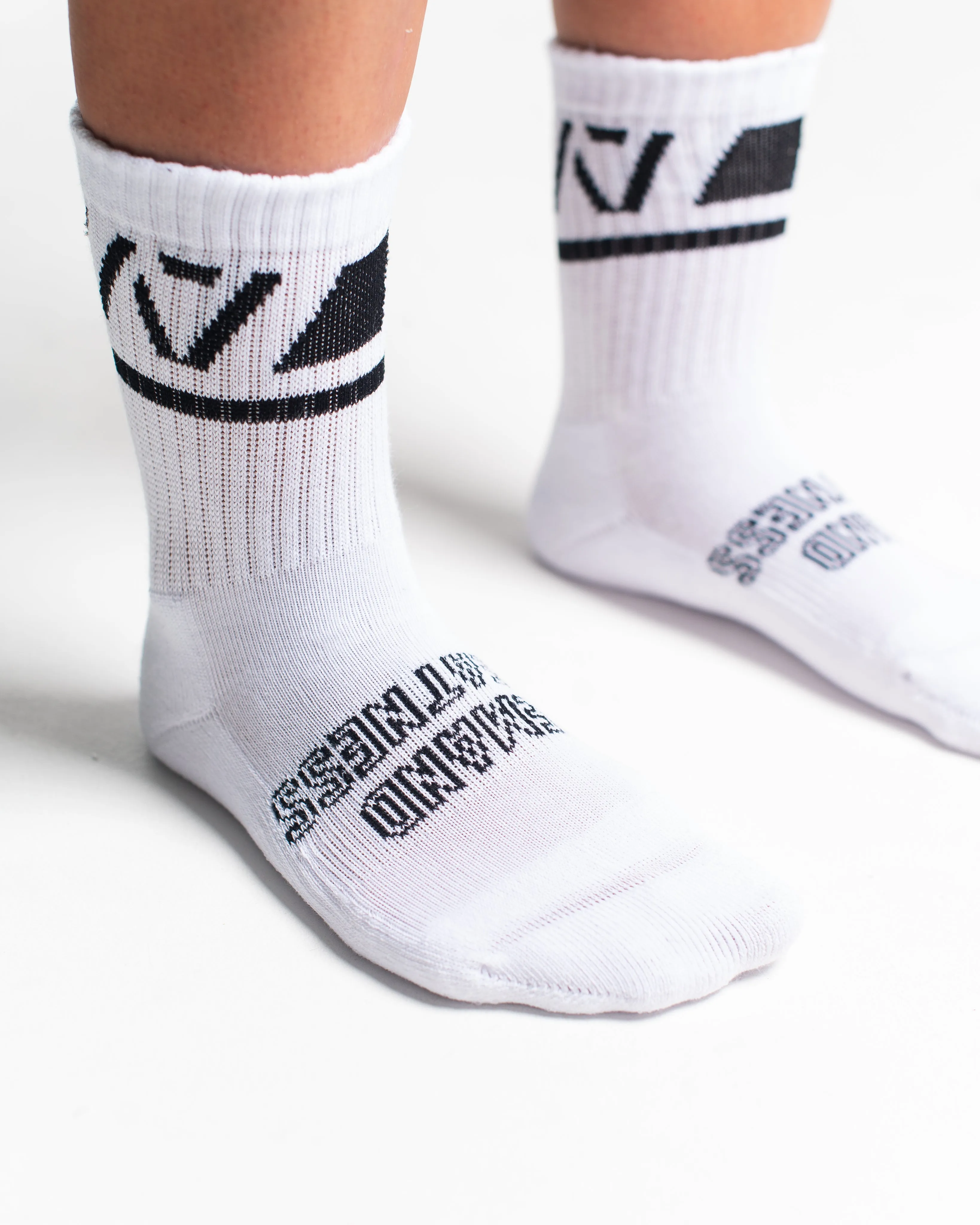 Crew Socks - Domino - White