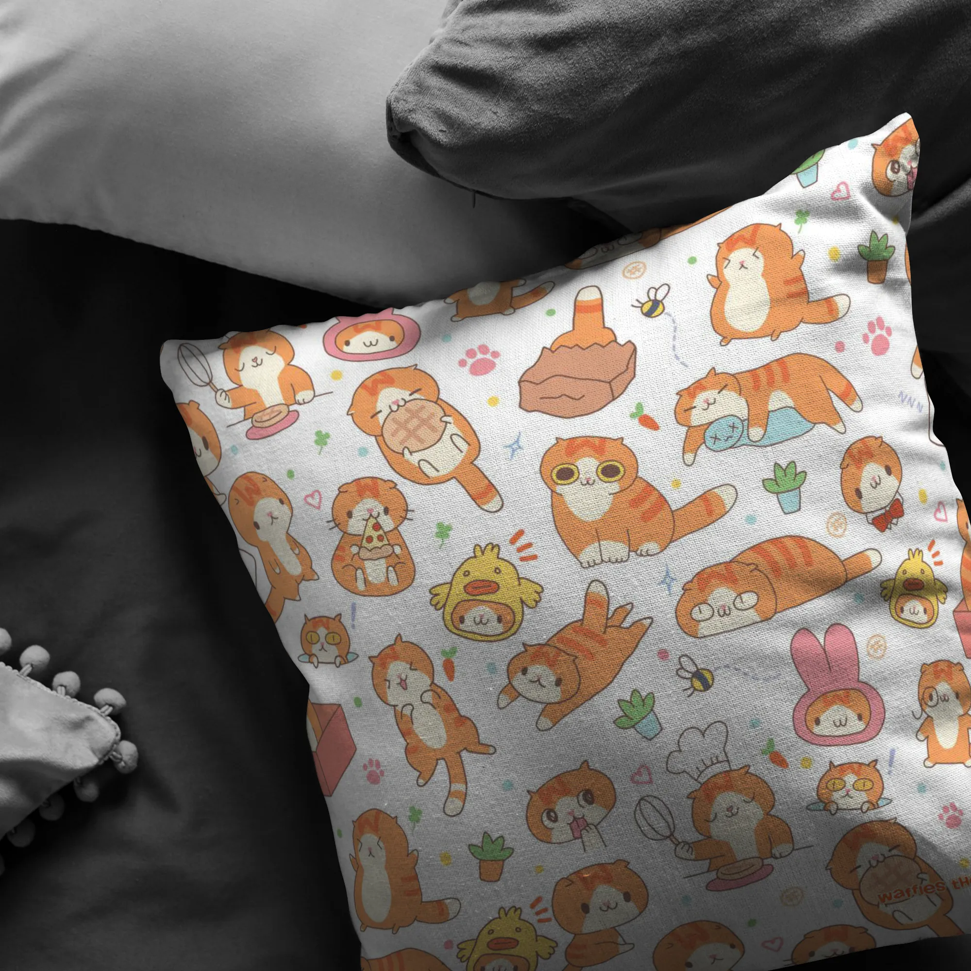 Cute Waffles Pillow