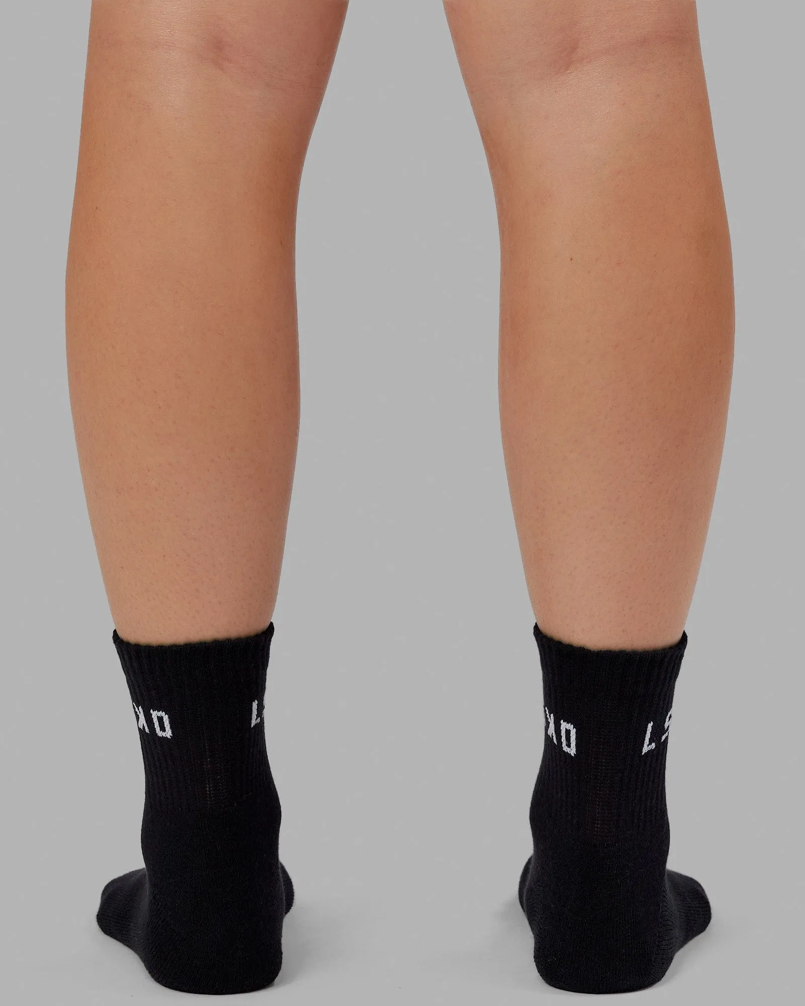 Daily Quarter 3 Pack Socks  - Black-White