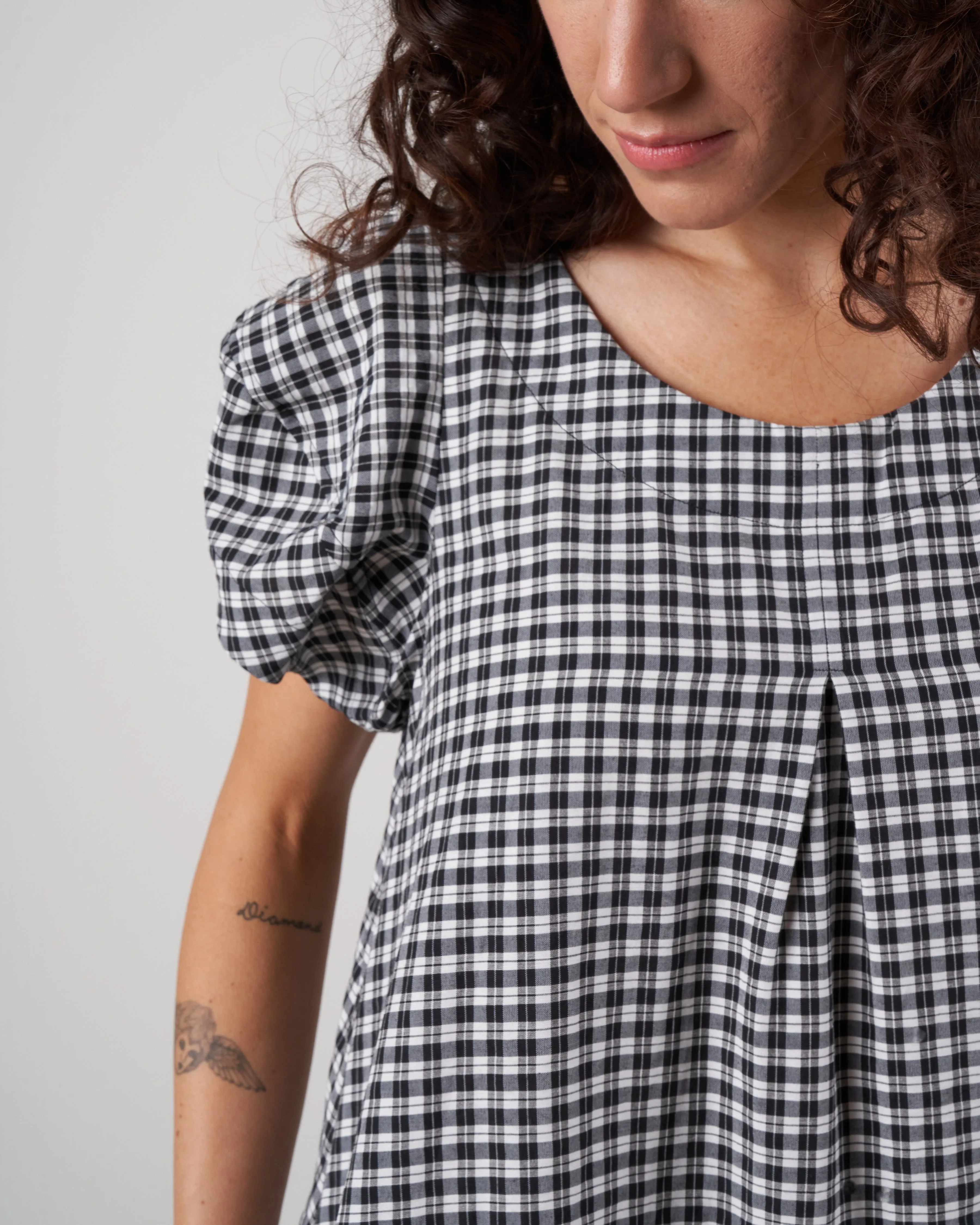 darcy dress - black   white