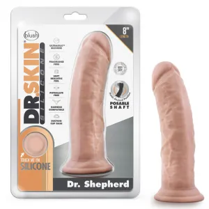 Dr. Skin Silicone - Dr. Shepherd - 8 Inch With Suction Cup - Vanilla