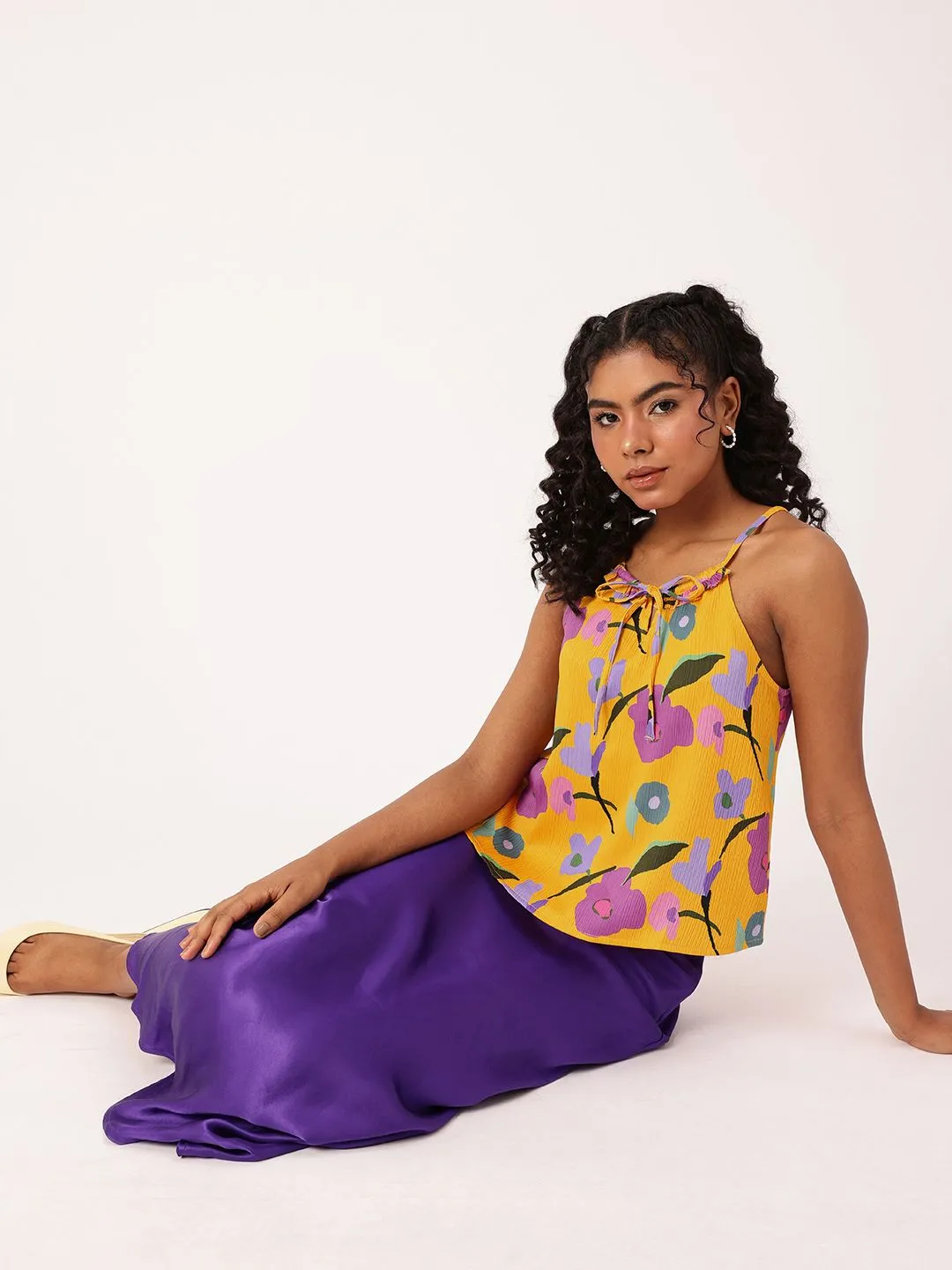 DressBerry Poppin' Floral Strappy Top