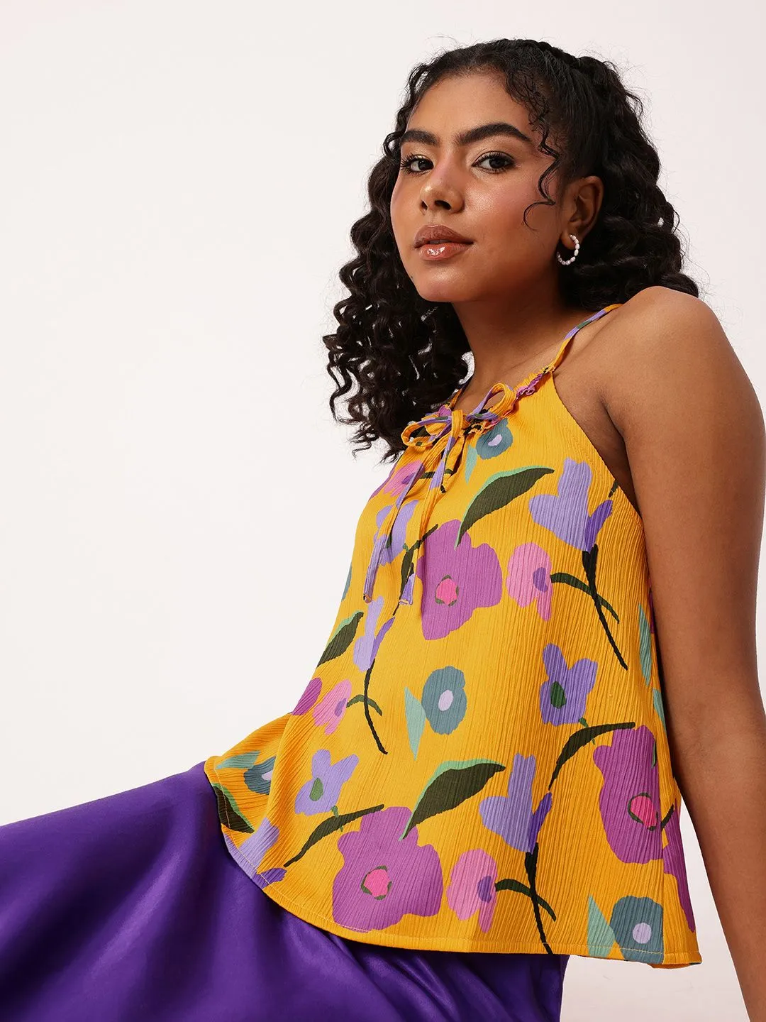 DressBerry Poppin' Floral Strappy Top
