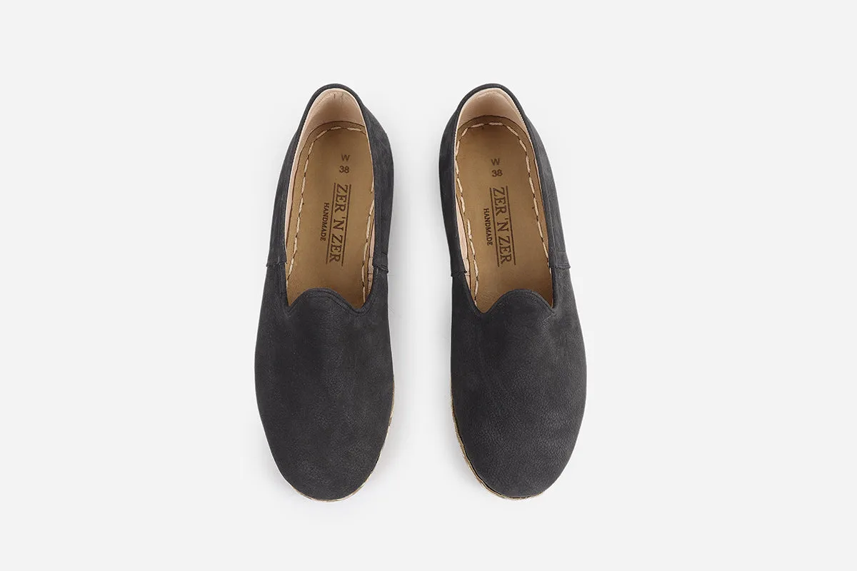 Eclipse Noir Handmade Nubuck Loafers (Women's)