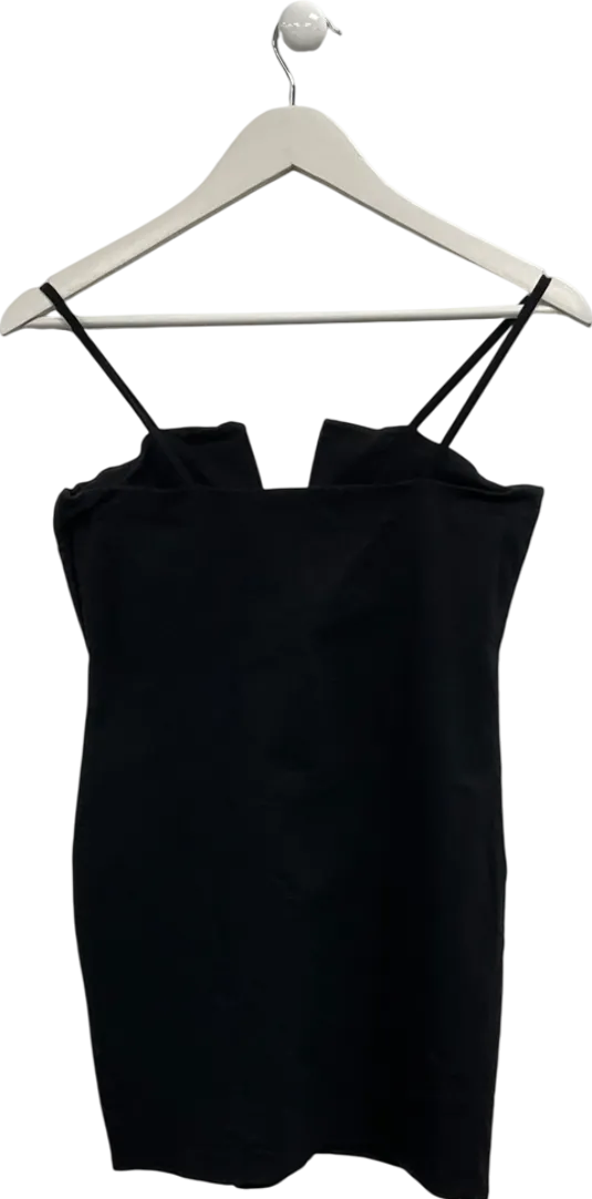 Ego Black Strappy Stretch Mini Dress UK 14