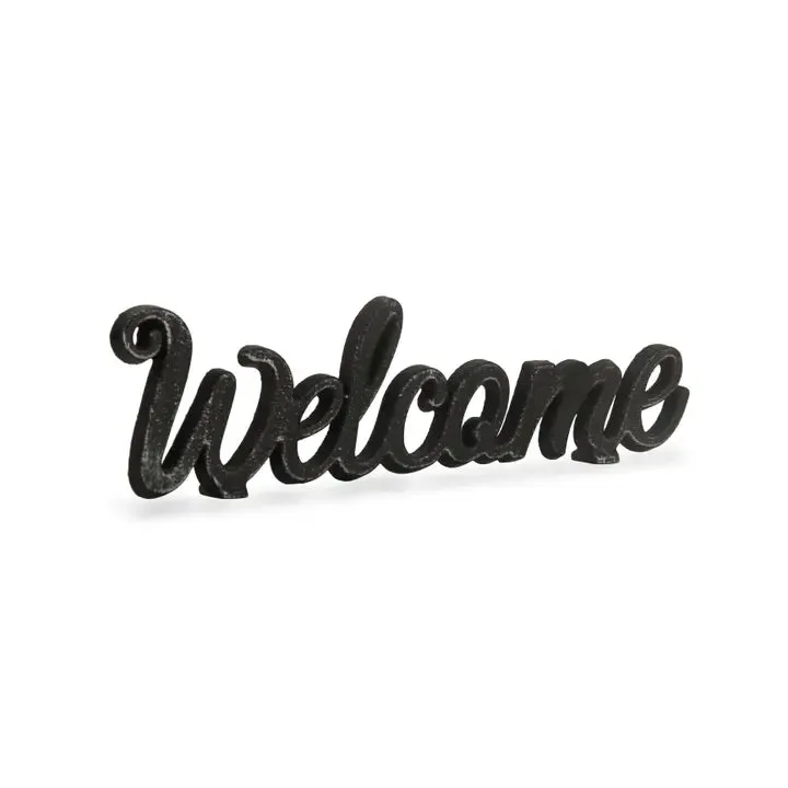 Elegant Cast Iron Welcome Table Decor'