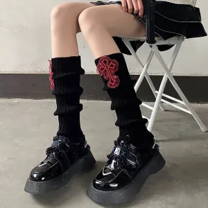Elegant Gothic Cross Lace Socks SD01741