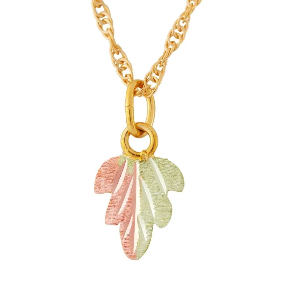 Elegant Leaf - Black Hills Gold Pendant