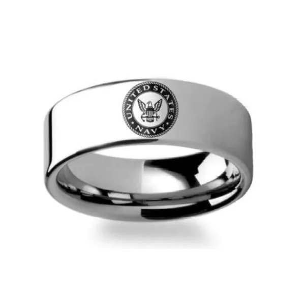Elegant U.S Navy Ring - Pure Titanium!