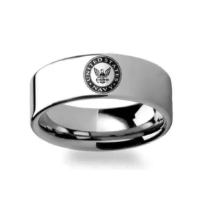 Elegant U.S Navy Ring - Pure Titanium!