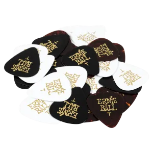 Ernie Ball Thin Assorted Color Cellulose Guitar Picks, 24-Piece