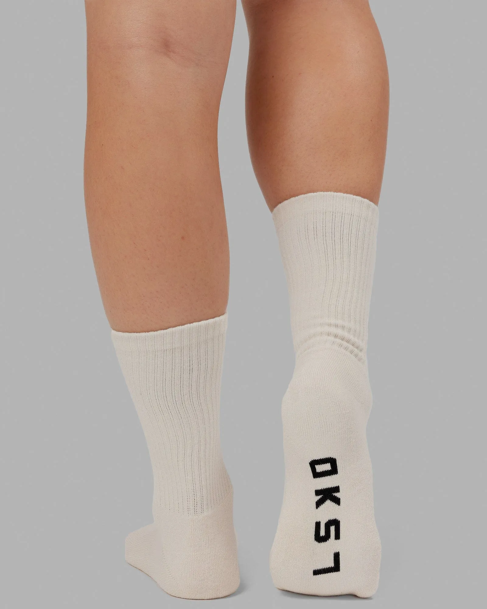 Essential 3 Pack Crew Socks - Khaki/Cream/Red