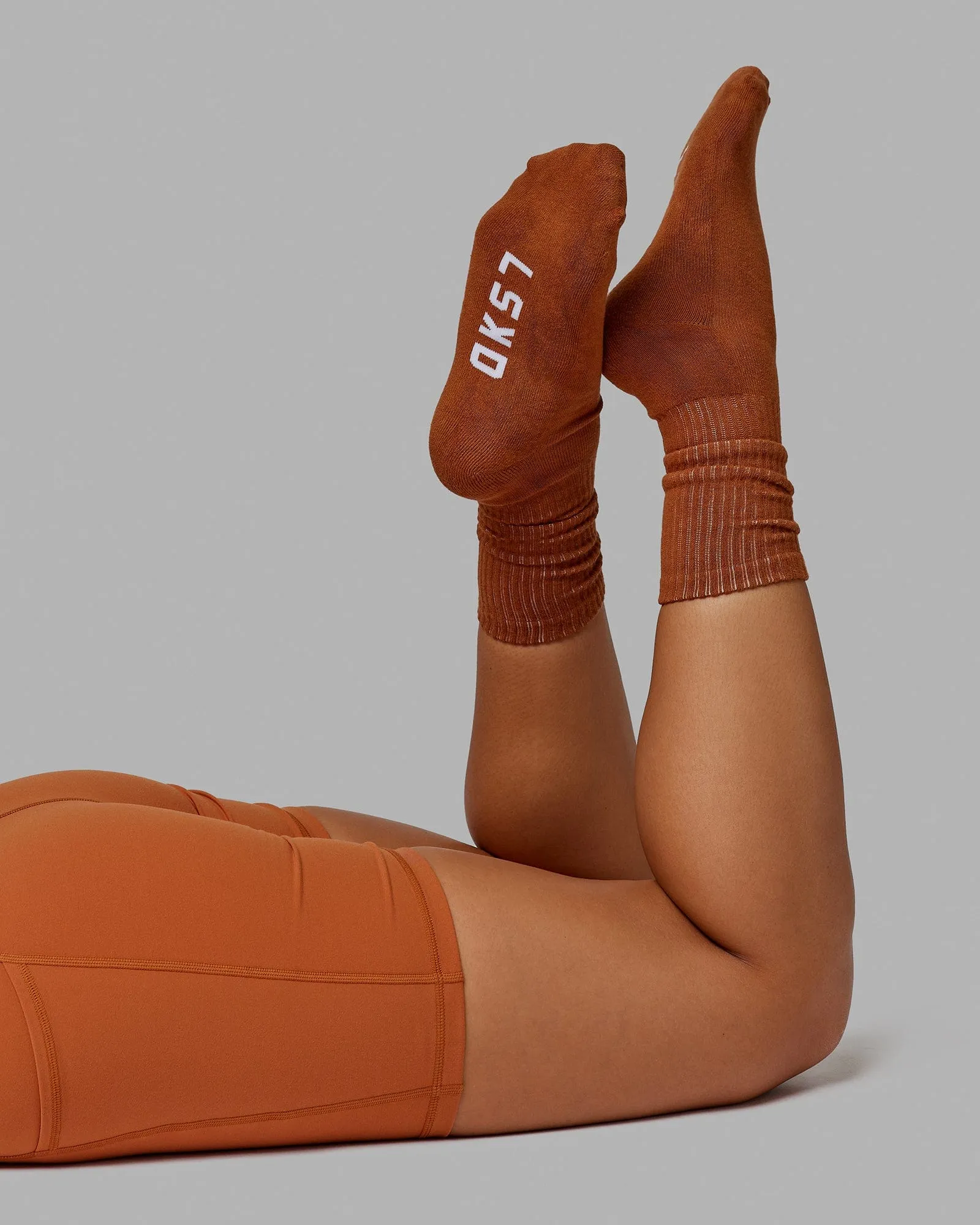 Essential 3 Pack Crew Socks - Khaki/Cream/Red