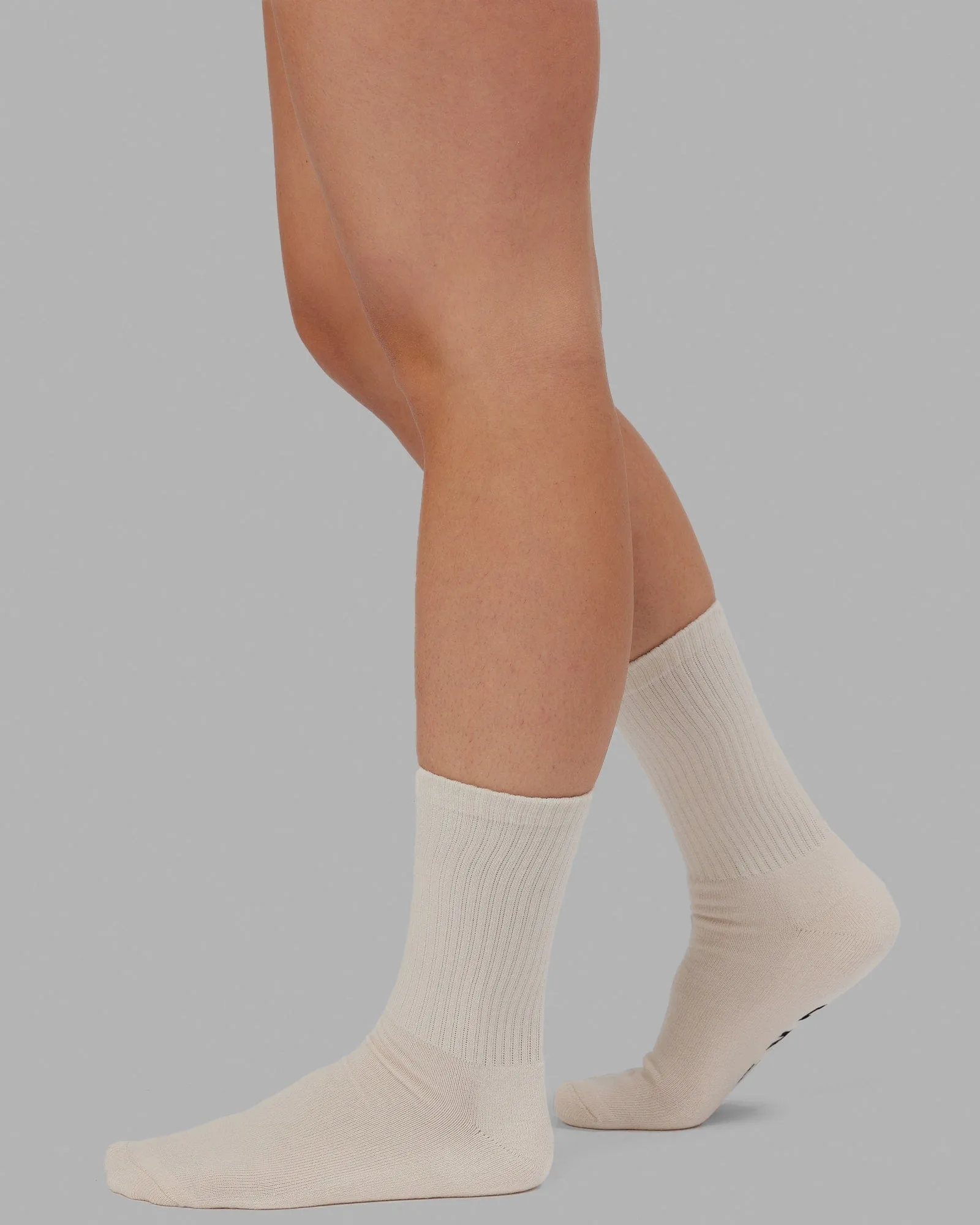 Essential 3 Pack Crew Socks - Khaki/Cream/Red