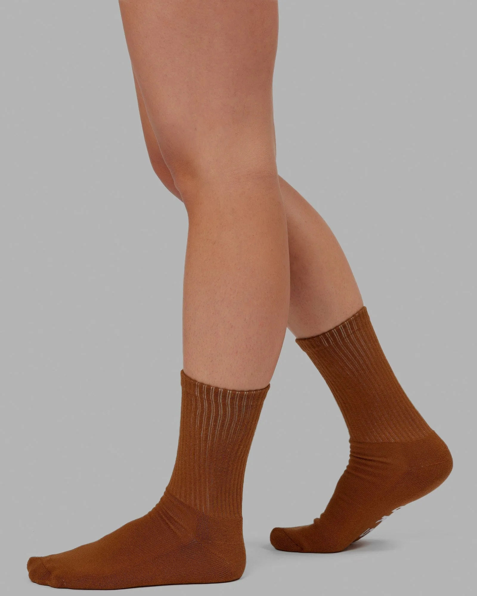 Essential 3 Pack Crew Socks - Khaki/Cream/Red