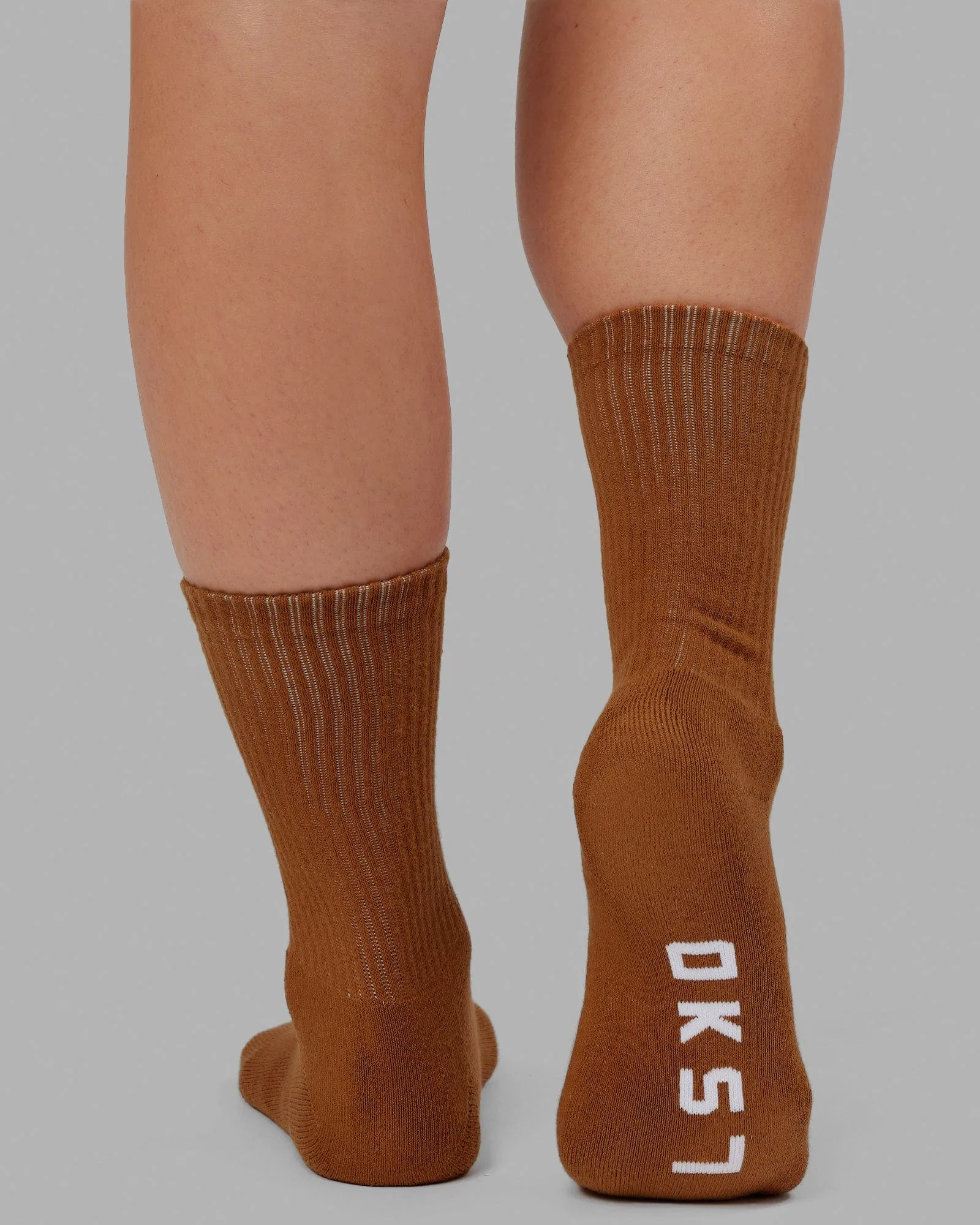 Essential 3 Pack Crew Socks - Khaki/Cream/Red