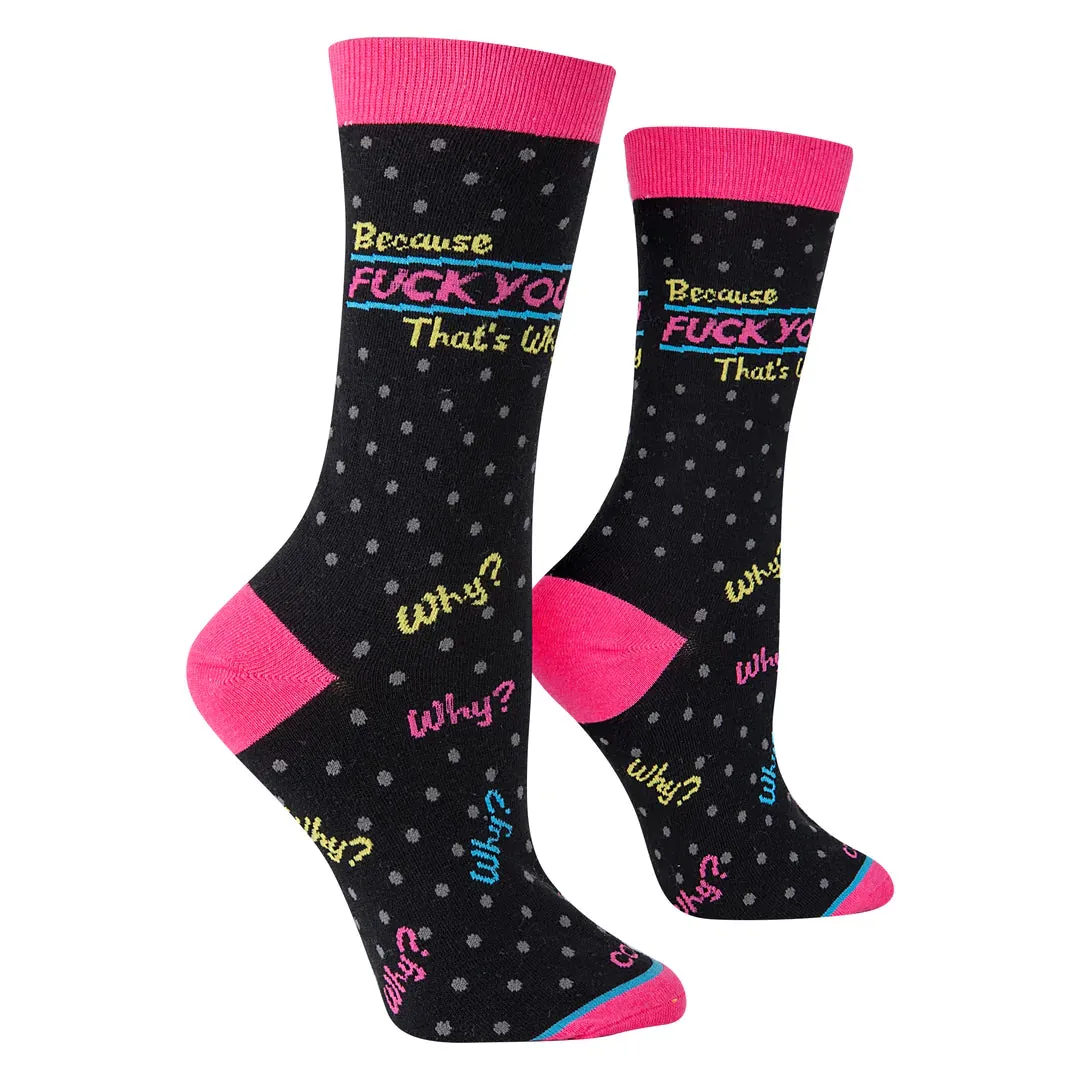 F You That’s Why Socks by Adult Odd Socks