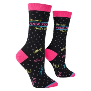 F You That’s Why Socks by Adult Odd Socks