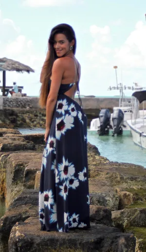 Floral Maxi with Keyhole Back