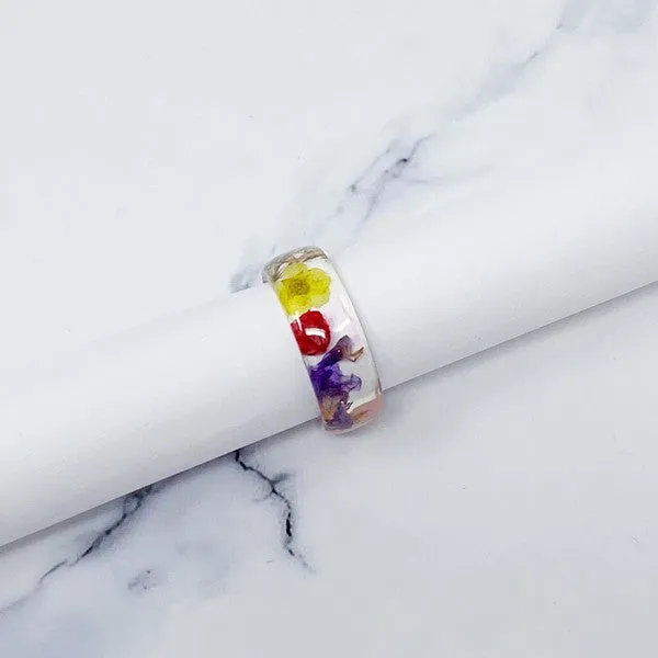 Flower Field Acrylic Ring