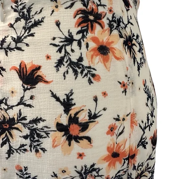 Free people Floral Maxi Skirt - Cream and Black, peach in size 8