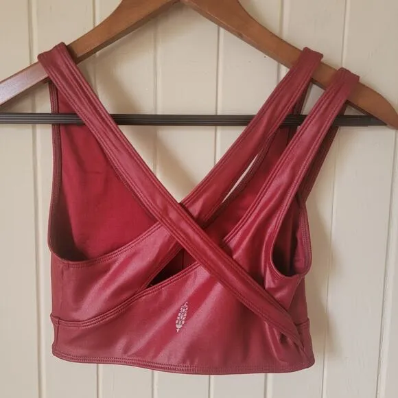 Free People Movement In My Orbit Bra Red Size XS NWOT
