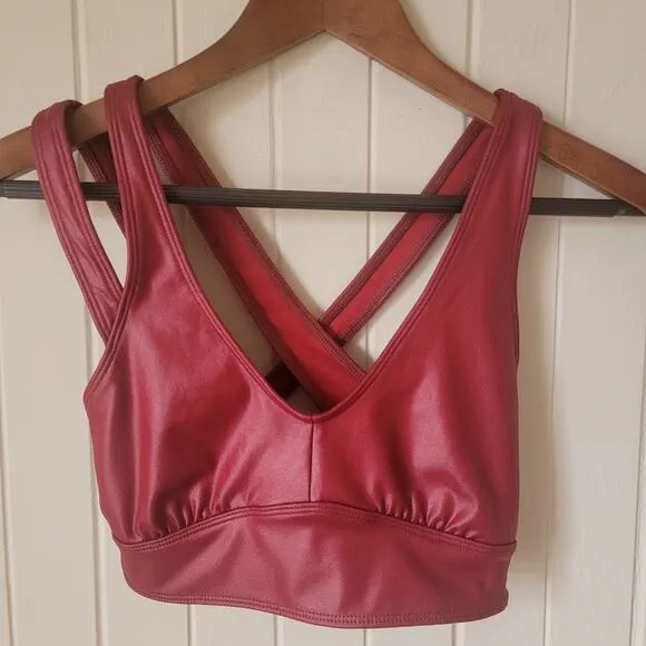 Free People Movement In My Orbit Bra Red Size XS NWOT