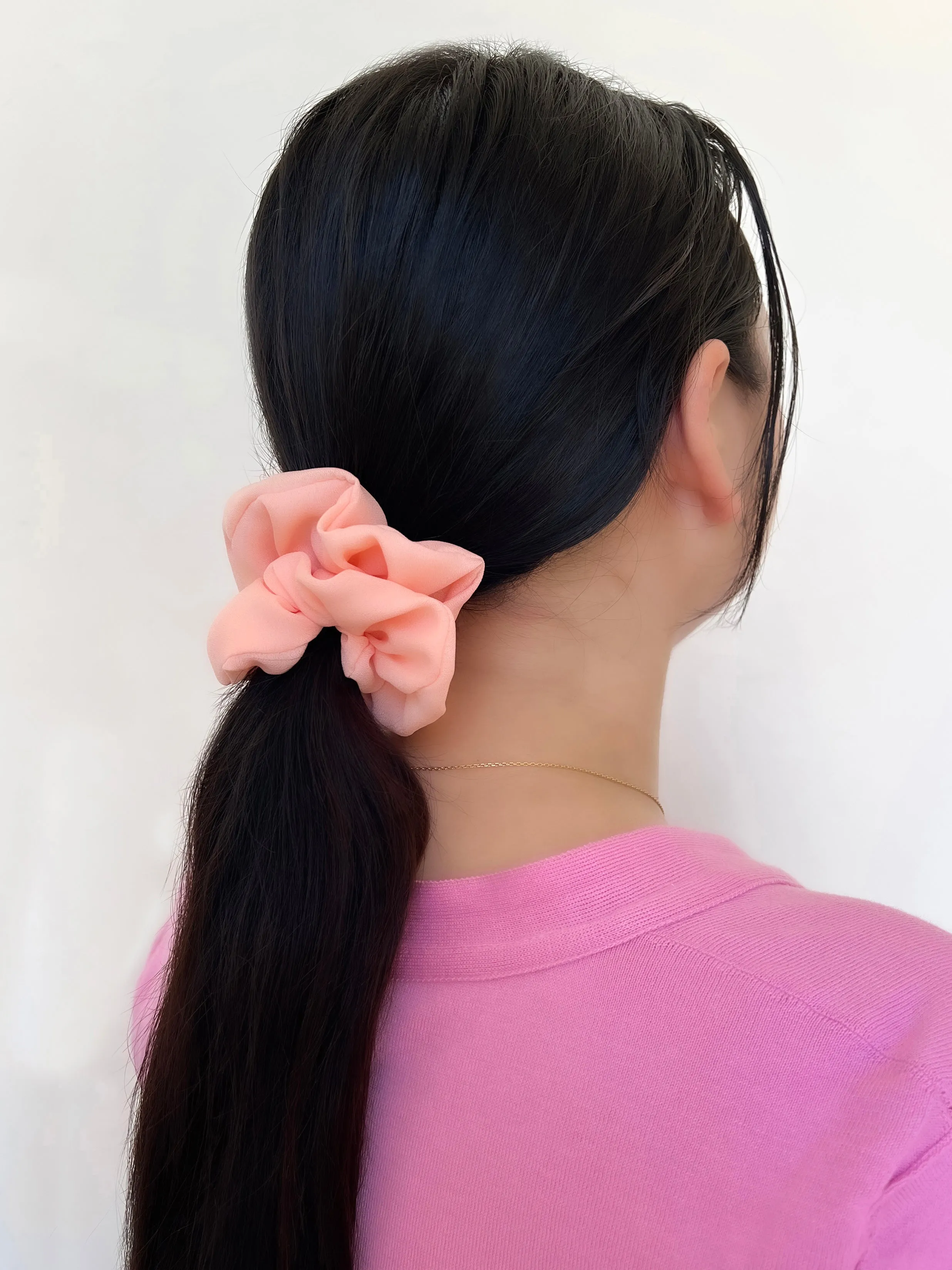 Georgette Blue Scrunchie