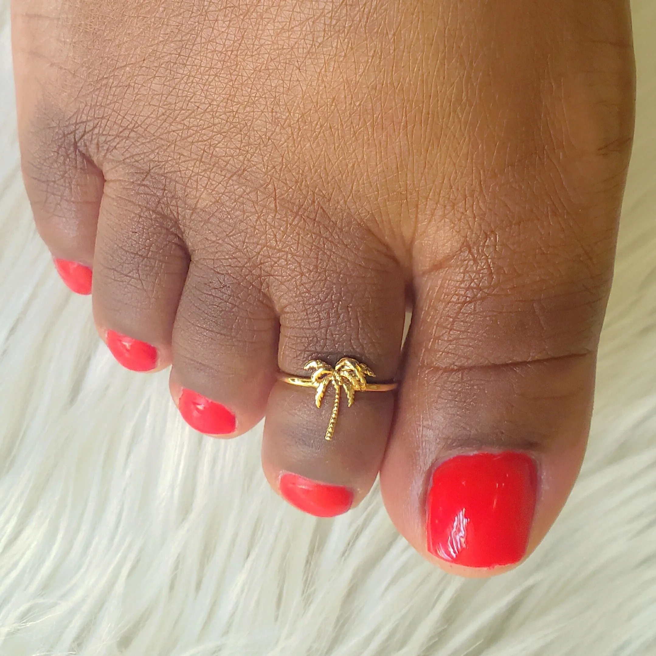 Gold Dipped Palm Tree Ring