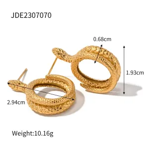 Golden Serpentine Elegance Earrings