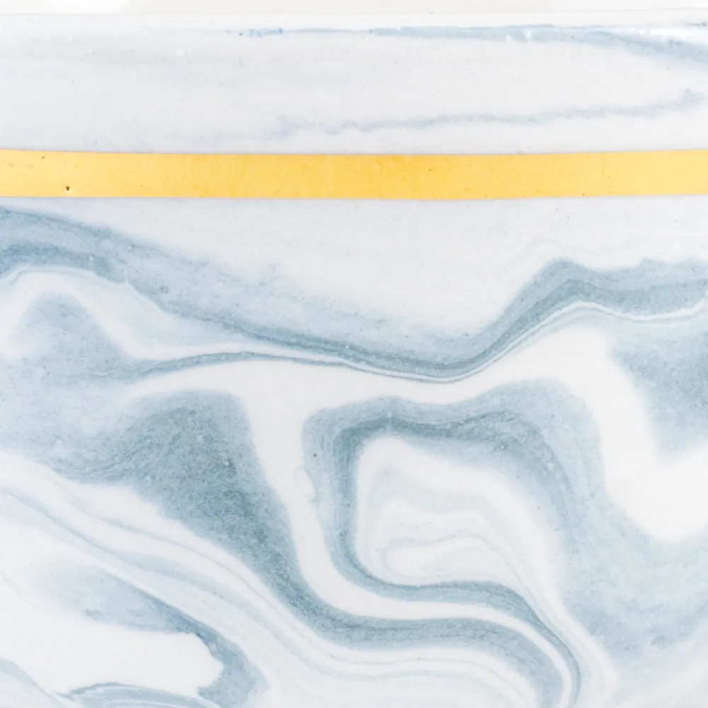 Handmade Marble Glazed Moroccan Platter with 12K Gold | More Colors Available