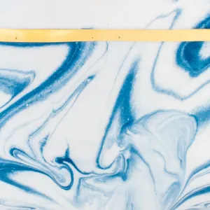 Handmade Marble Glazed Moroccan Platter with 12K Gold | More Colors Available