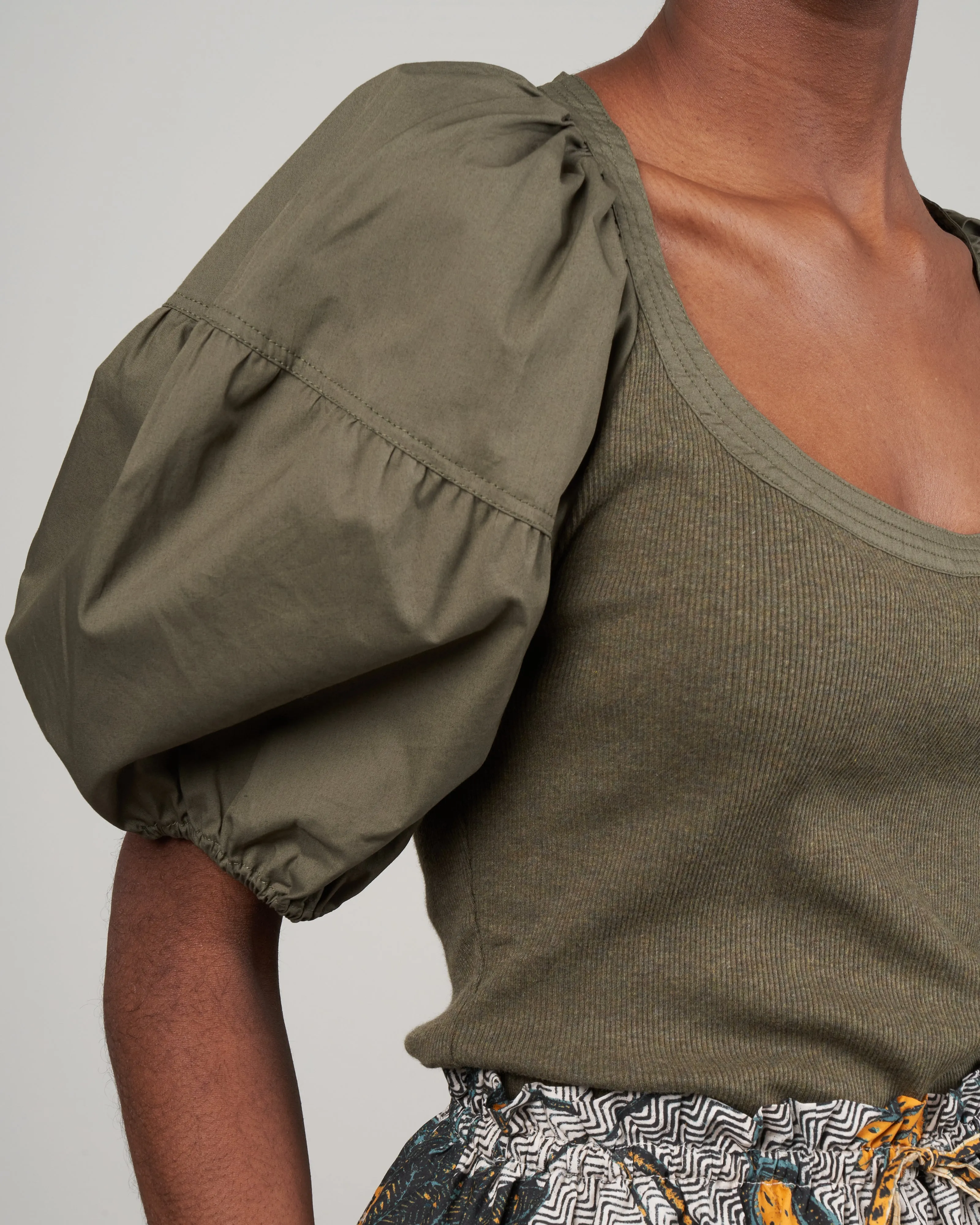harlowe pullover - military melange