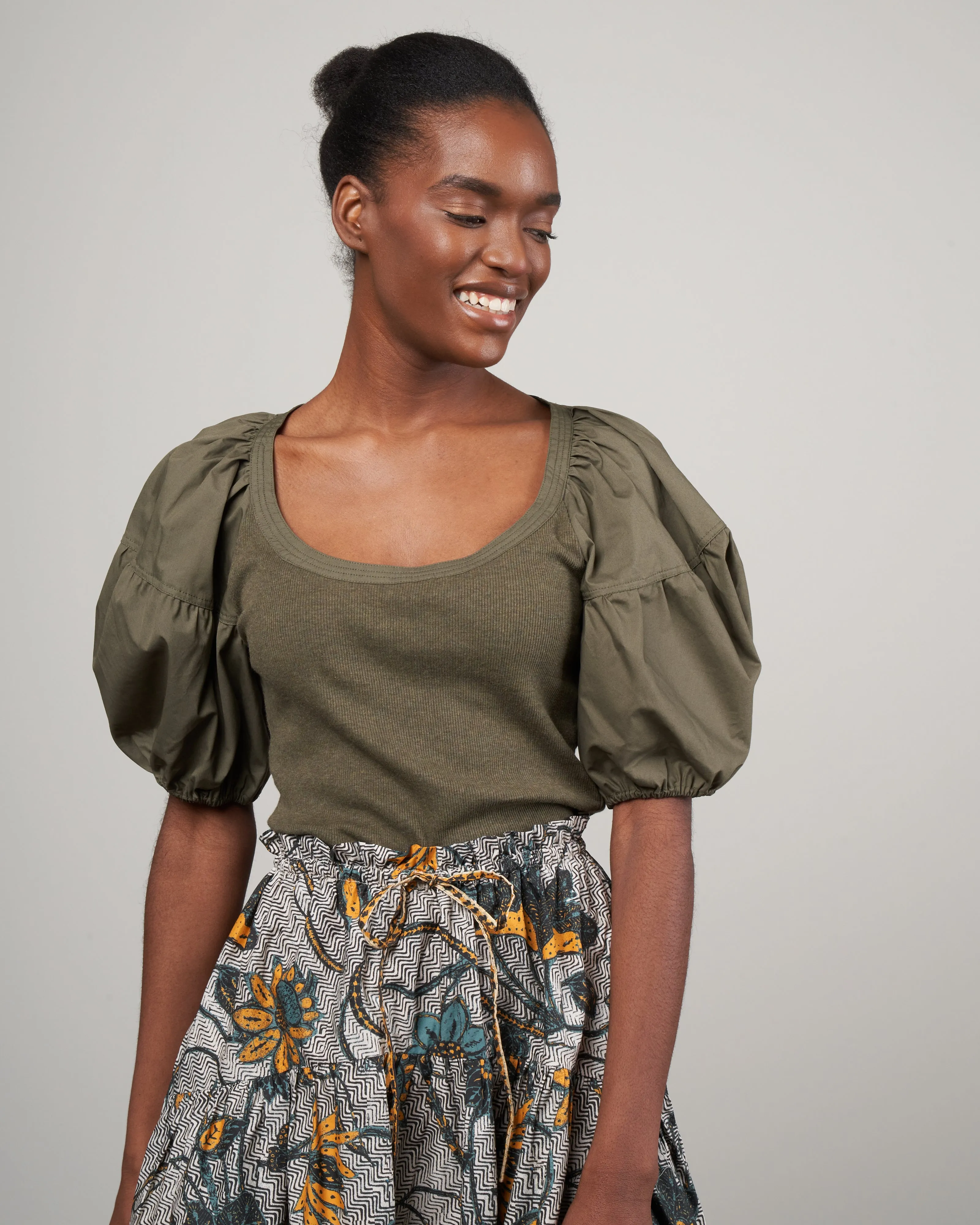 harlowe pullover - military melange