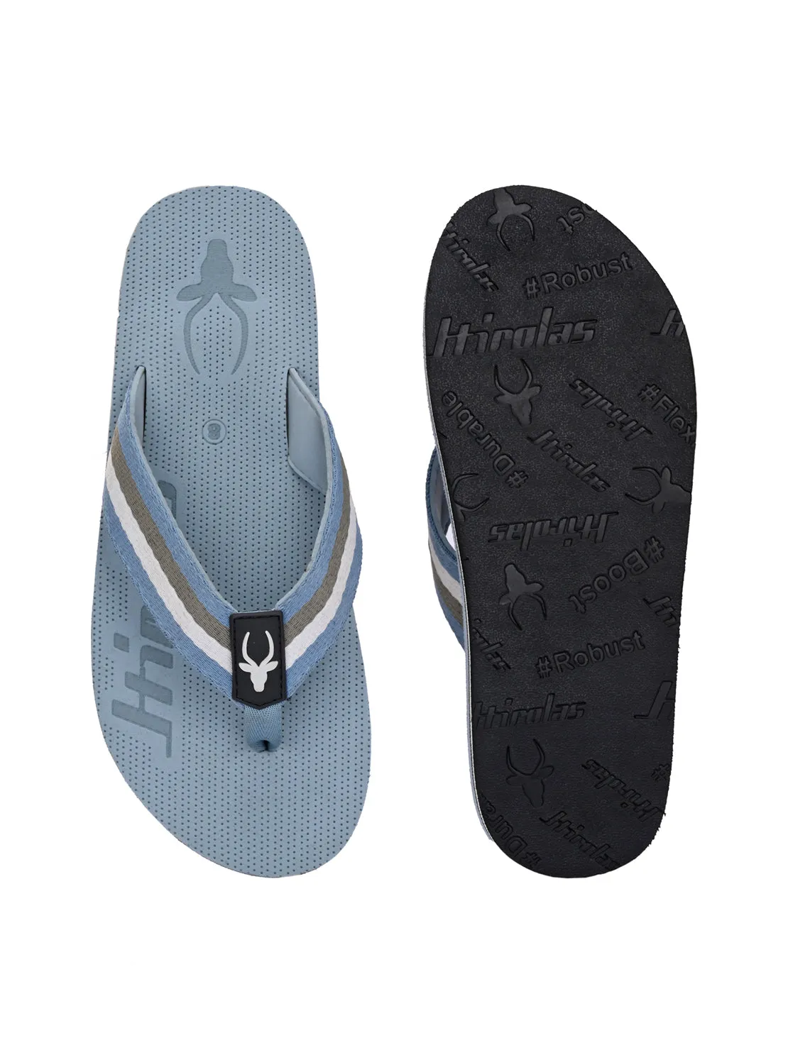 Hirolas® Men's |Comfortable Ligh-Weight Fashionable Slippers/ Flip-Flops HROFF34SBU