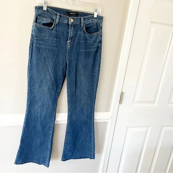 J Brand Valentina High Rise Flare 90s Style Jeans In Sail Size 30