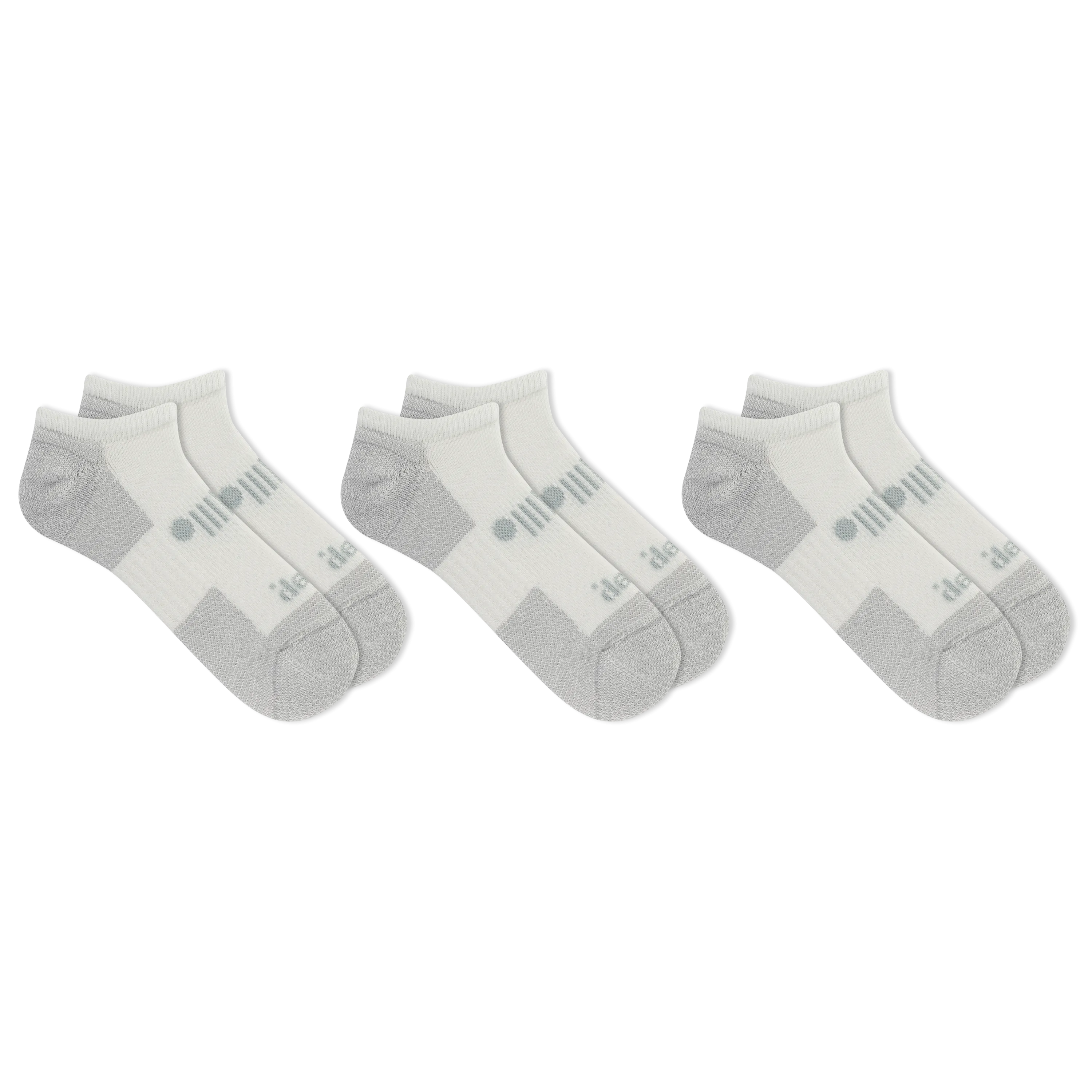 Jeep® Women's Classic Cotton No Show Socks 3 Pair Pack Made in USA - Moisture Wicking, Cushioned Comfort