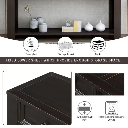 Jio Rustic Chic Console Table with Storage Drawers