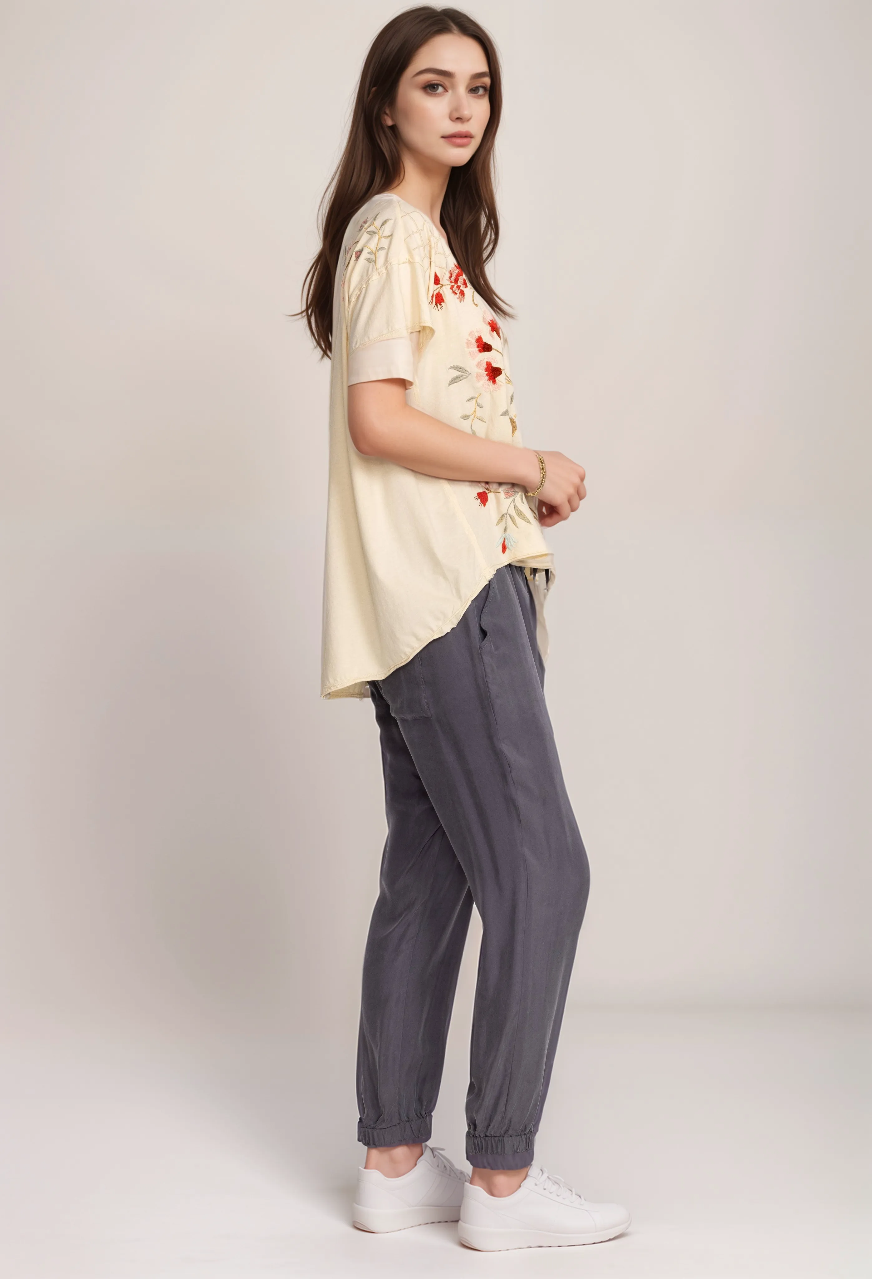 Johnny Was Alice Cropped Jogger Pants R65120 Boho Chic *
