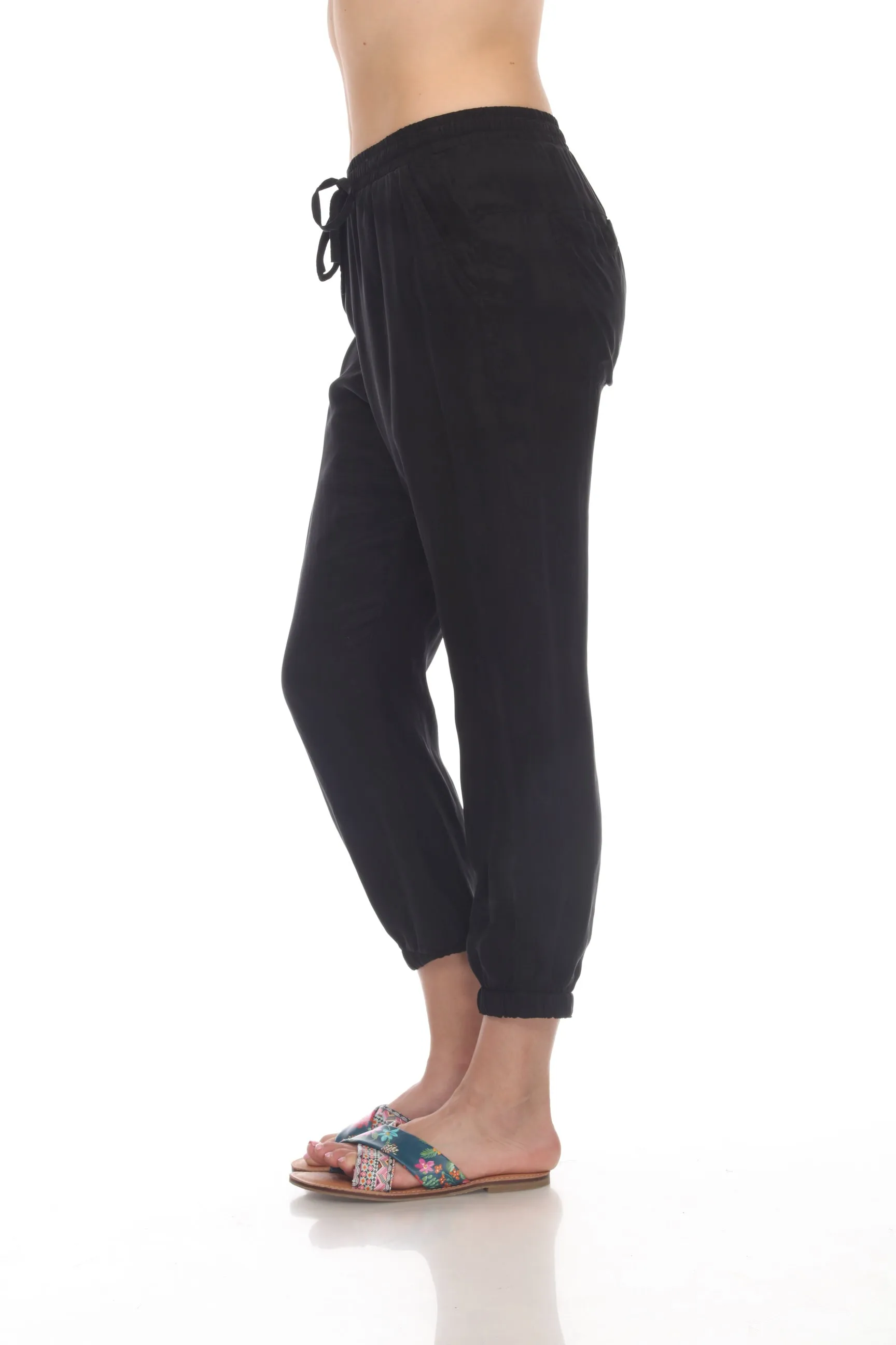 Johnny Was Alice Cropped Jogger Pants R65120 Boho Chic *