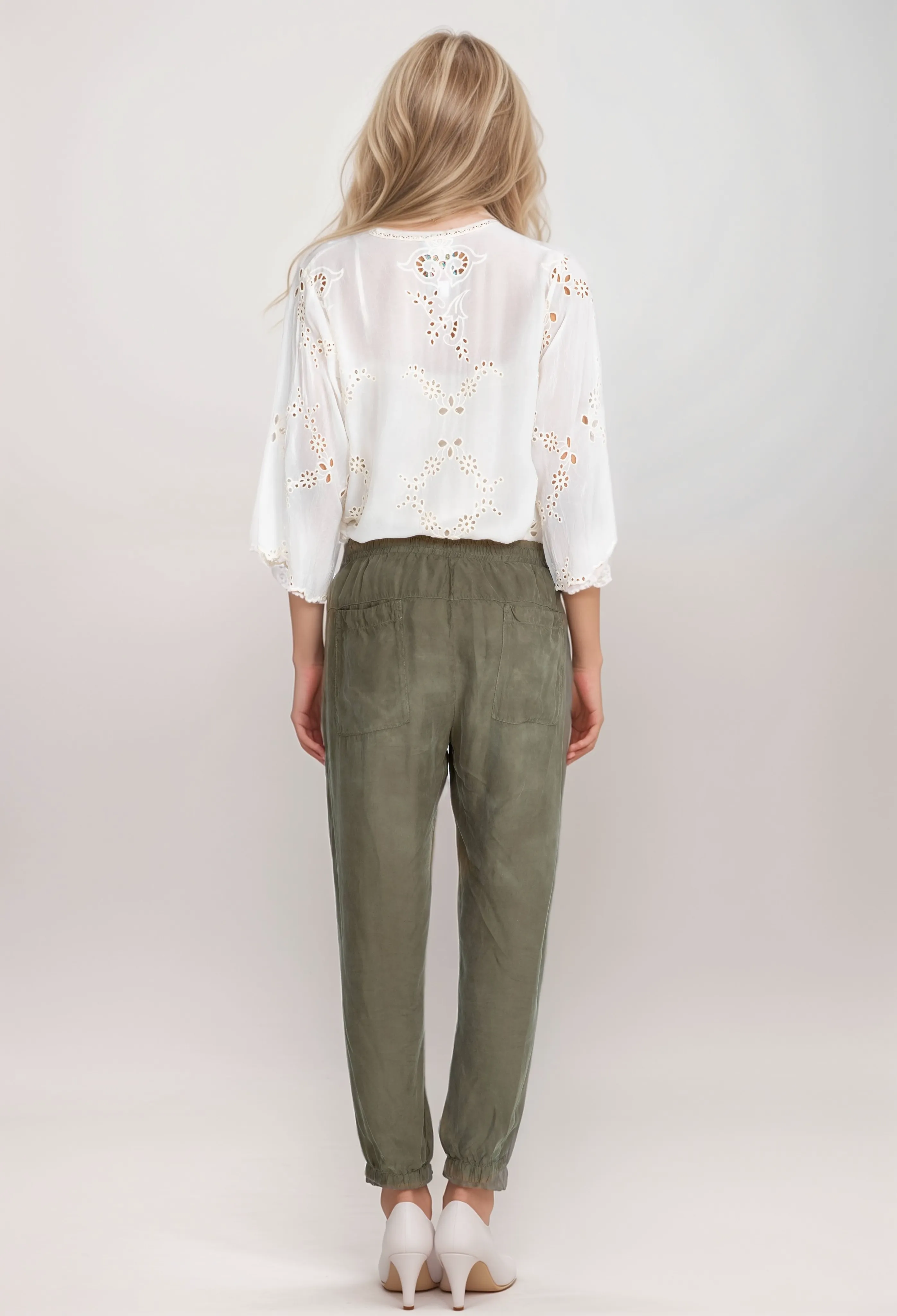 Johnny Was Alice Cropped Jogger Pants R65120 Boho Chic *
