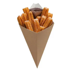 Large  Churros cone holder with Sauce Corner - 500/Pack