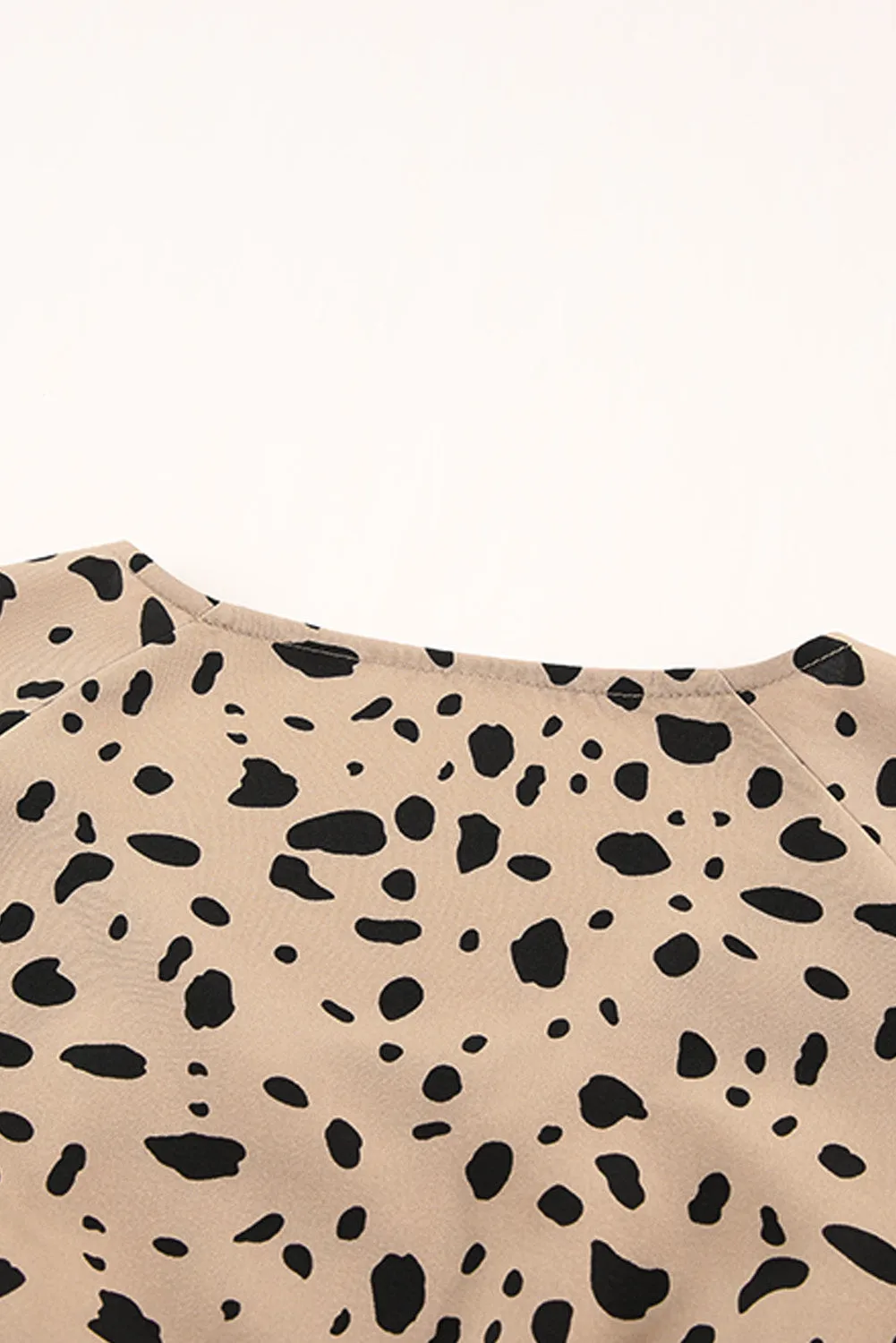 Leopard Print Cut-out Puff Sleeve Mini Dress