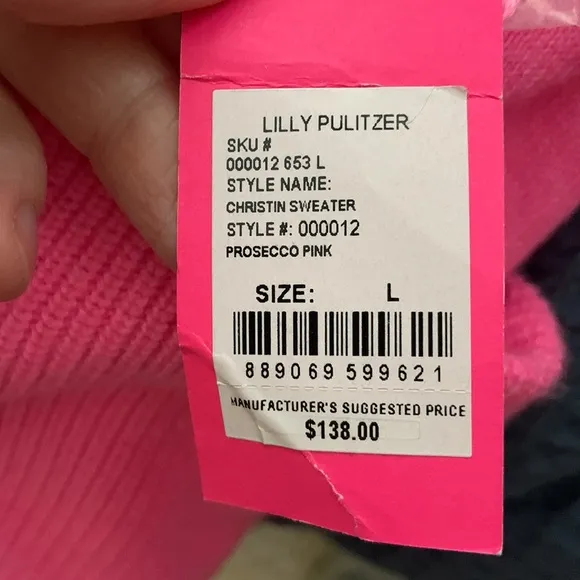 Lilly Pulitzer Pink Christin Off the Shoulder Sweater