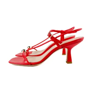 Loeffler Randall - Triana Leather Mid-Heel Sandal (Red)
